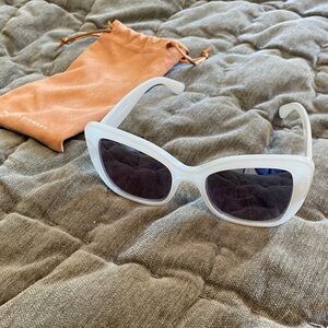 Martha Stewart Gray Rectangular / Cat Eye Sunglasses with Dark Lenses